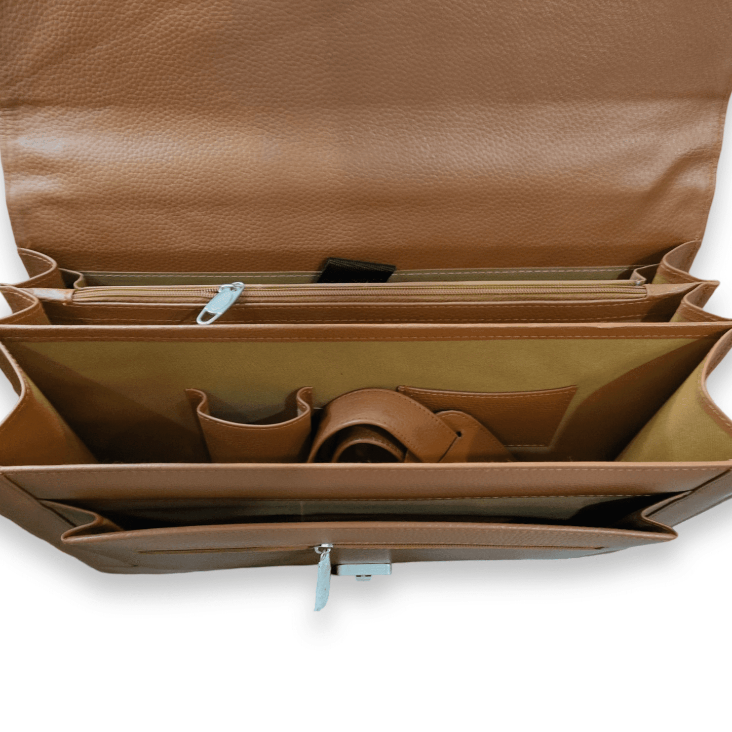 Premium Genuine Leather Executive Laptop & Office Bag (4 Compartments)