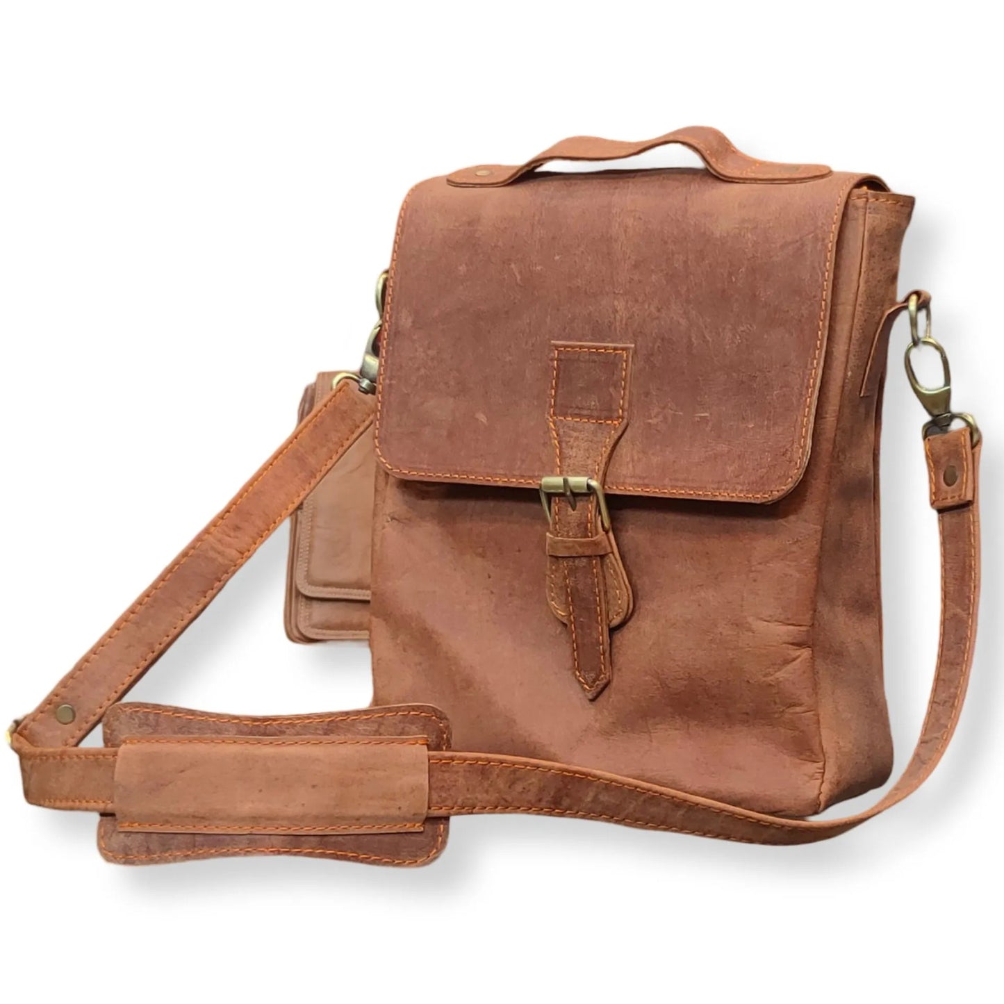 Vintage Voyage Crossbody Bag – Genuine Crazy Horse Leather