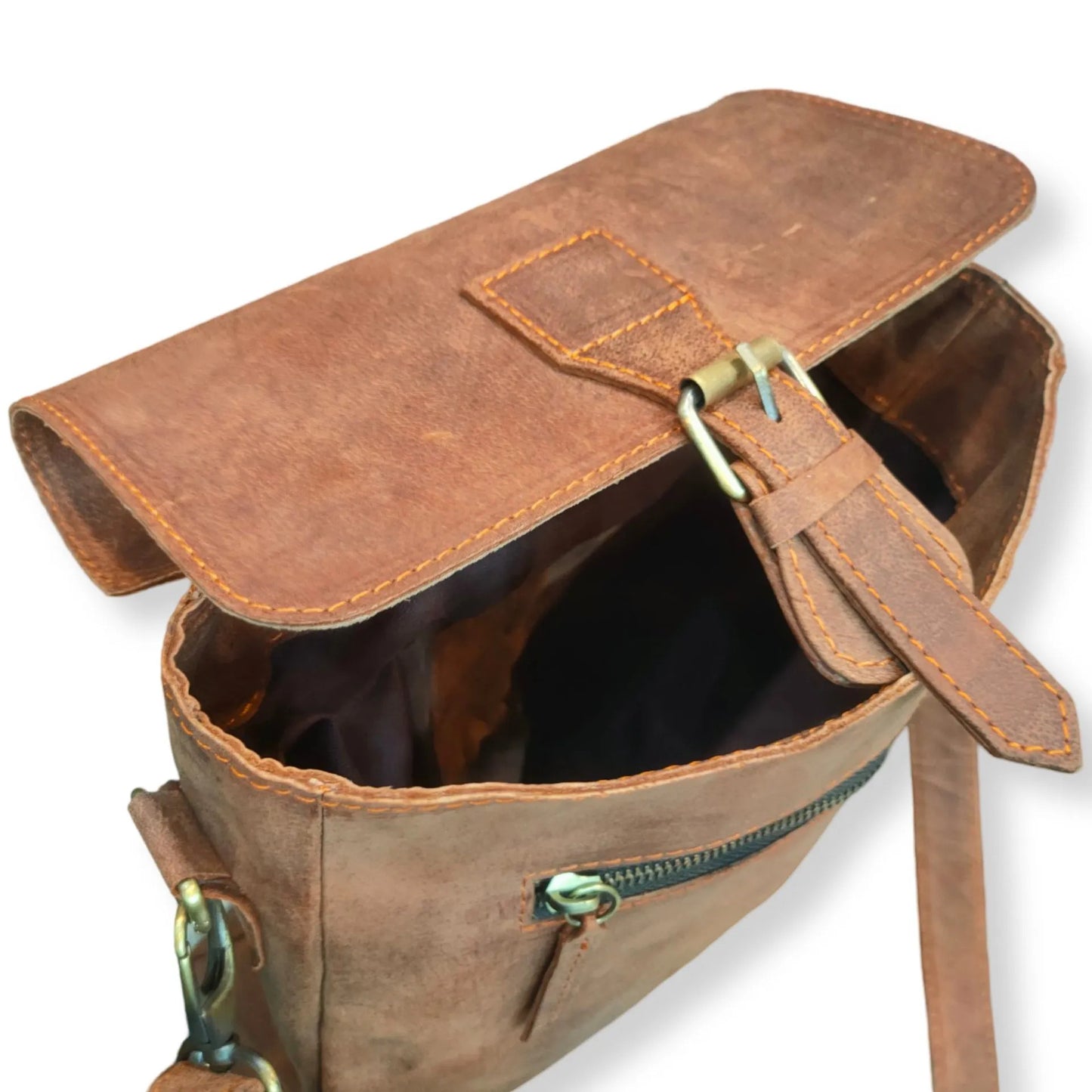 Vintage Voyage Crossbody Bag – Genuine Crazy Horse Leather