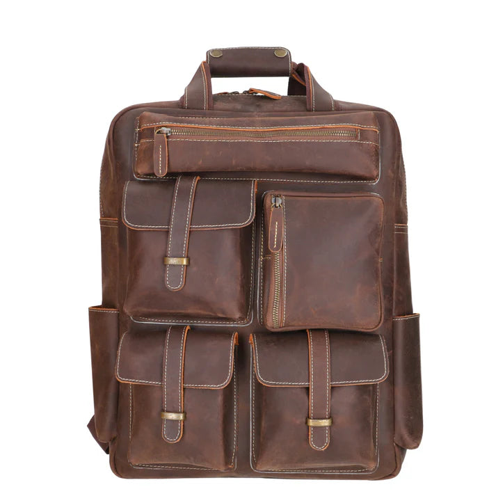 HeritagePro Crazy Horse Leather Laptop Backpack | Chacor