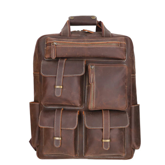 HeritagePro Crazy Horse Leather Laptop Backpack | Chacor