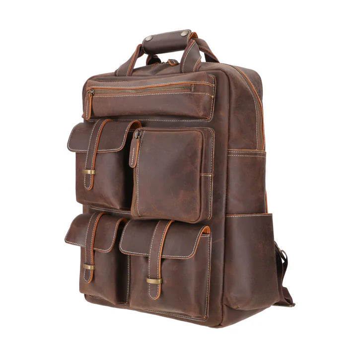 HeritagePro Crazy Horse Leather Laptop Backpack | Chacor