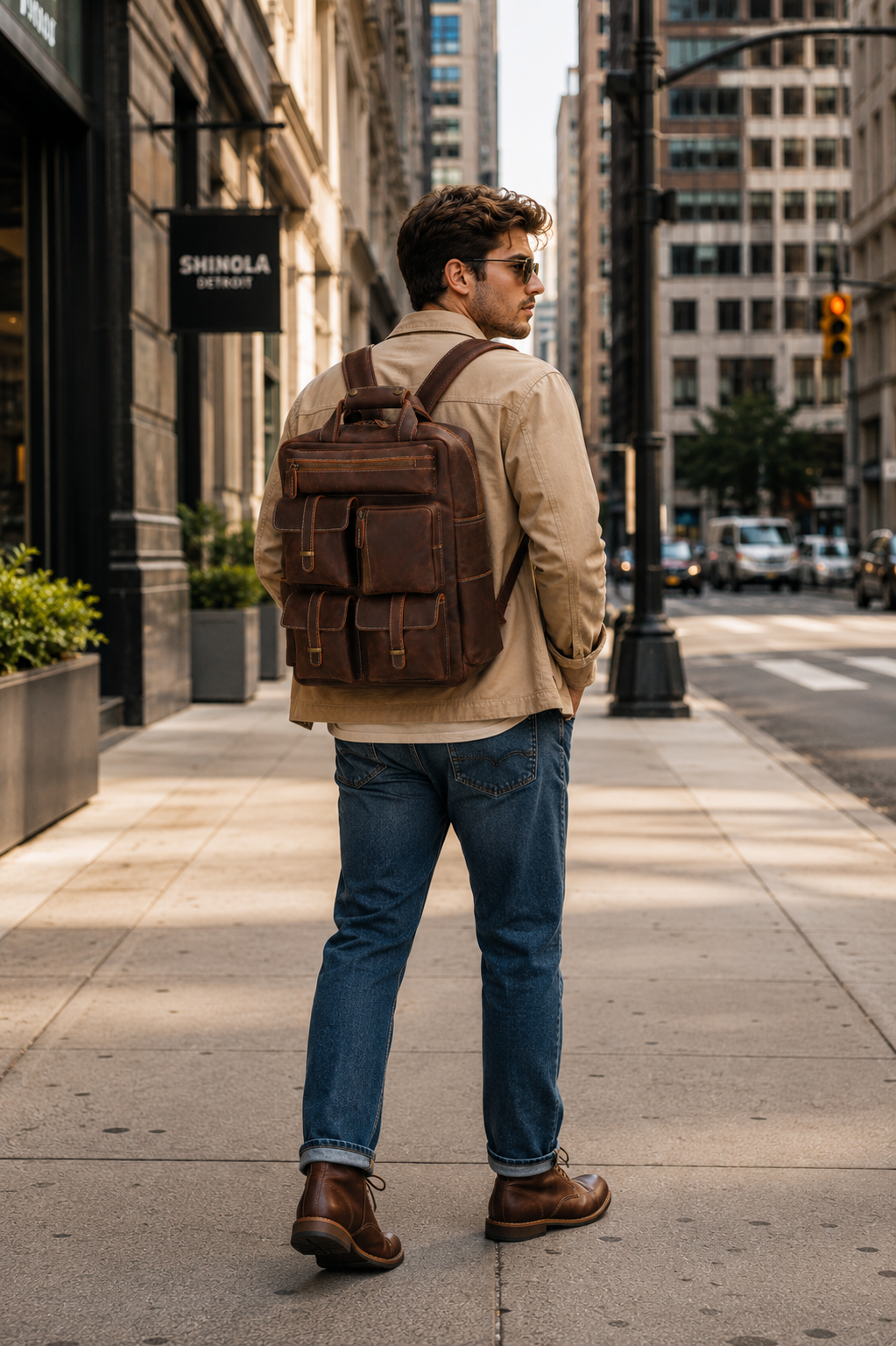 HeritagePro Crazy Horse Leather Laptop Backpack | Chacor