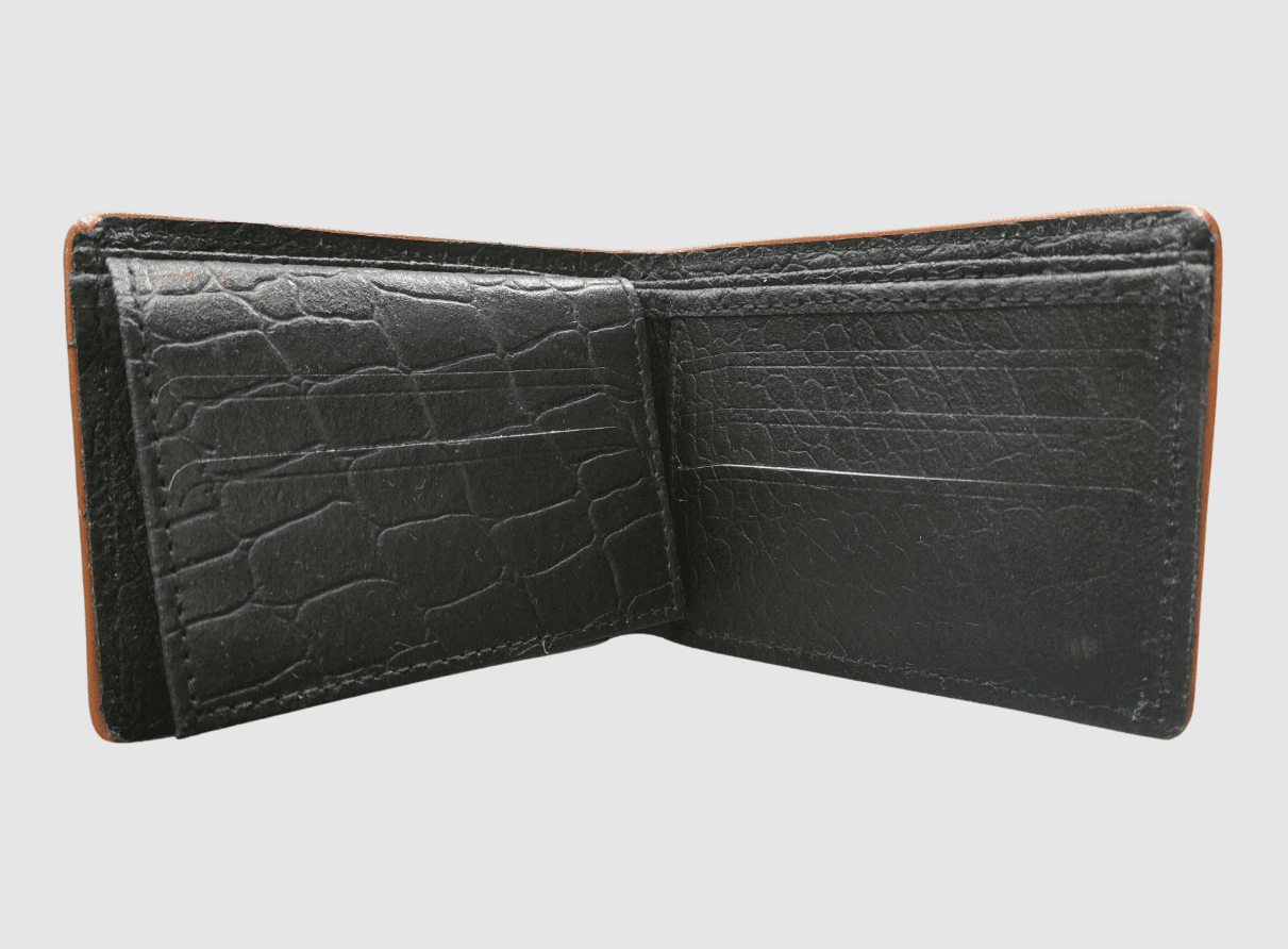 Genuine Leather Crocodile Textured Dollar Wallet – 9 Card Slots