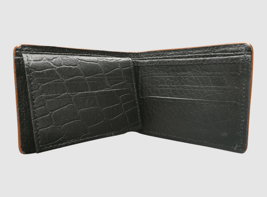 Genuine Leather Crocodile Textured Dollar Wallet – 9 Card Slots